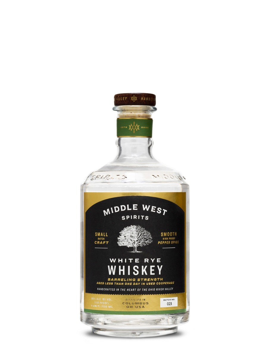 Middle West Spirits White Rye Whiskey, Barreling Strength